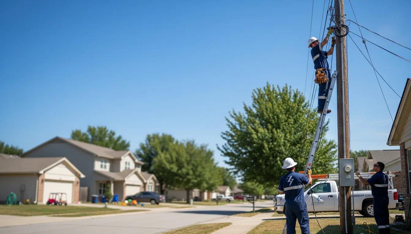 Residential electrician providing installation services in New Century, KS